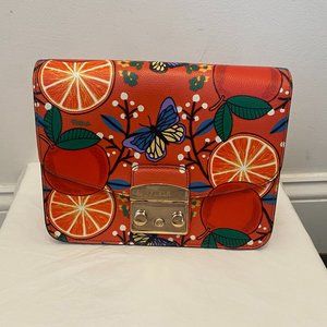 Furla Orange Butterfly Purse